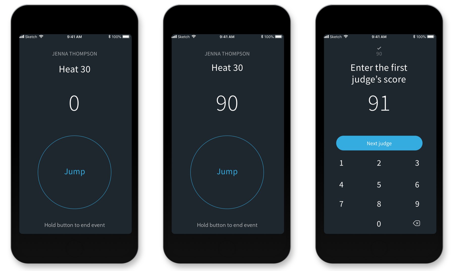 Jump tabulation screens