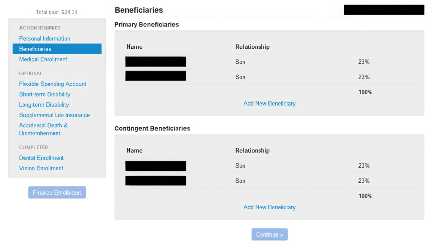 Final redesigned interface