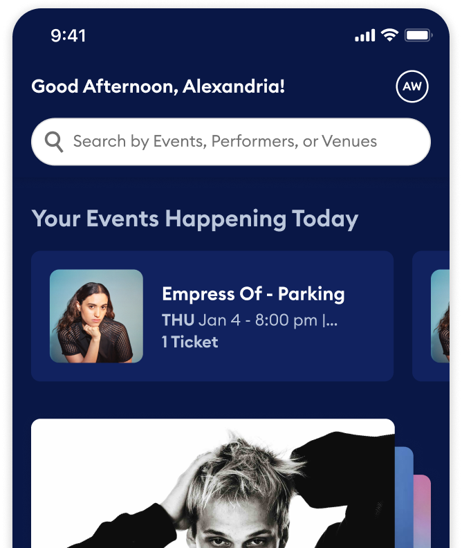 AXS app screens