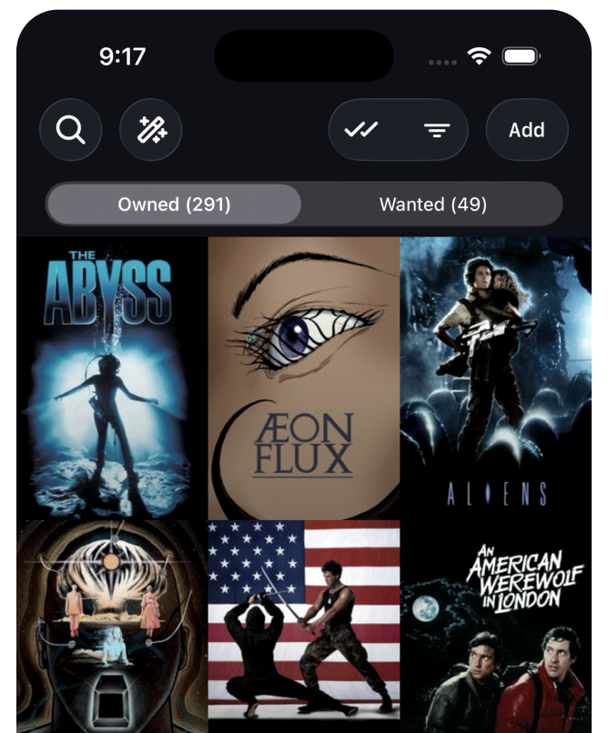 Rewind app screens